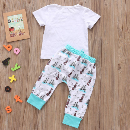 Baby Clothes Set – T-Shirt and Pants Outfit for Newborn Boys & Girls
