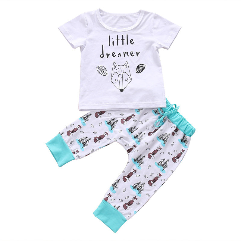 Baby Clothes Set – T-Shirt and Pants Outfit for Newborn Boys & Girls